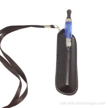 2014 factory price lanyard leather bag for e cigs